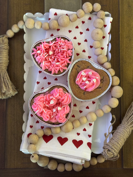 Individual 4” Heart Cookie Cakes