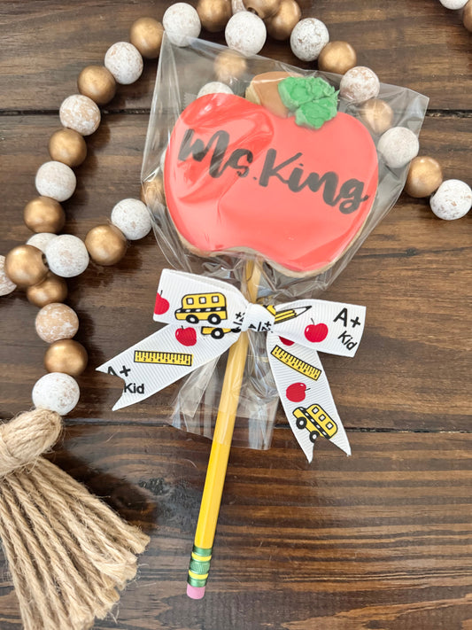 Teacher Gift Cookie on a Pencil